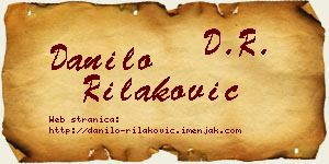 Danilo Rilaković vizit kartica